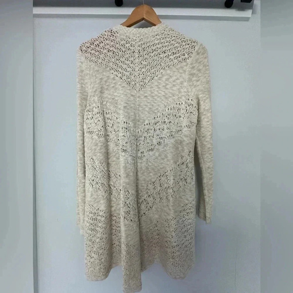 Style & Co‎ Natural Heather Ivory Open-Front Cardigan M - Picture 5 of 5